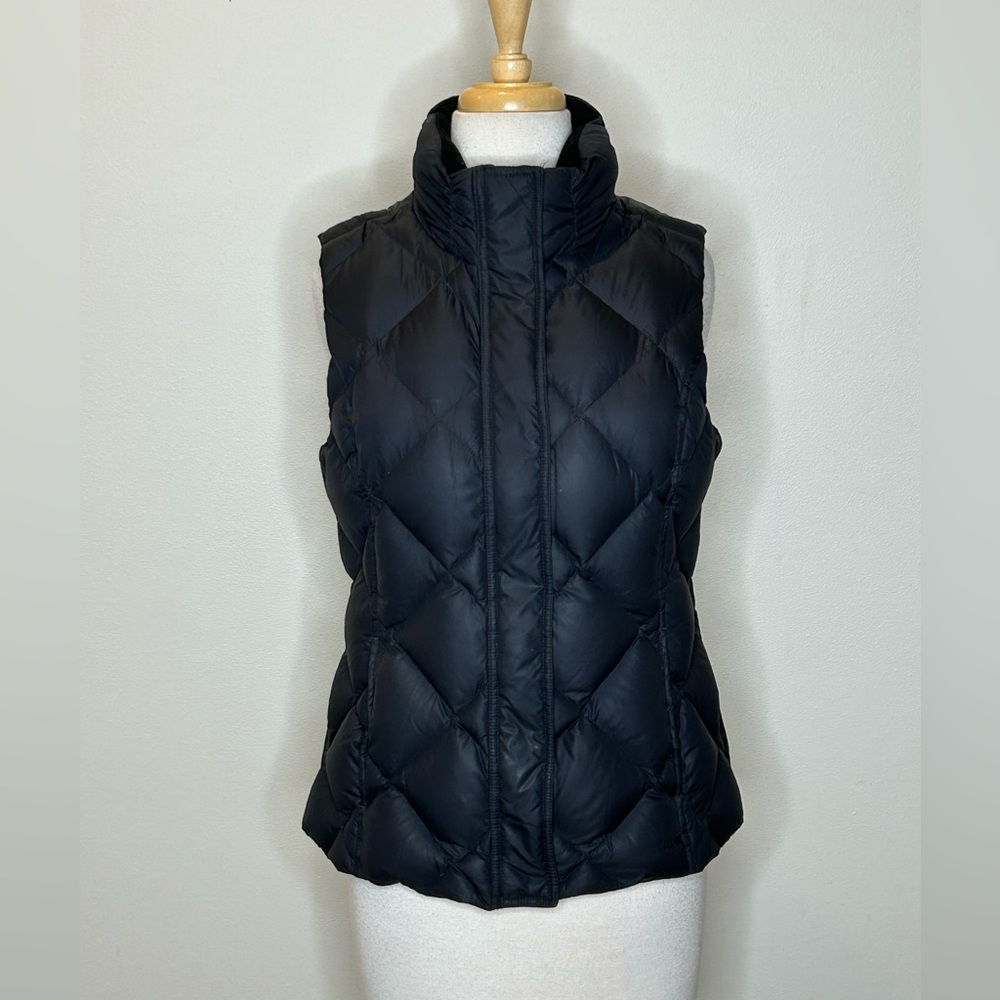 Eddie Bauer Women's Black Quilted Down Vest 700 Power Fill M